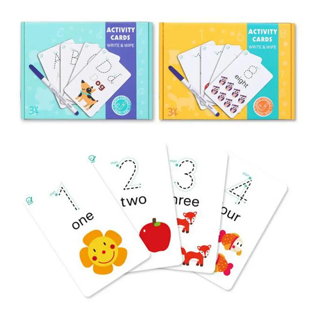 

Rewritable Alphabets Flash Cards Marker Sharpener Kit Painting Stencil Templates Coloring Board Kids Creative Education Toys
