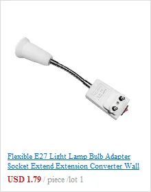 1/2Pcs E27 LED light Male Sochet Base type to AC Power 220V EU Plug lamp Holder Bulb Adapter Converter + ON/OFF Button Switch