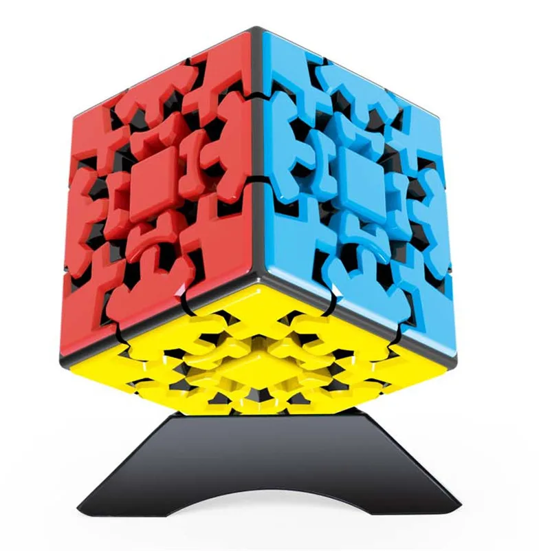 YUMO 3X3X3 Шестерня волшебный куб странной формы Головоломка Куб черные наклейки скорость головоломка Cubo Magico для детей подарок