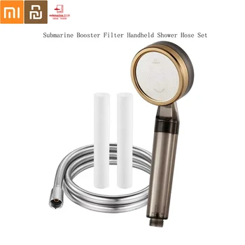 

Submarine Booster Filter Handheld Shower Hose Set PP Cotton Double Filtration 1.5m 2m Hose Powerful Massage Shower From youpin