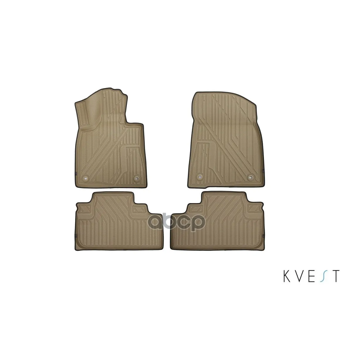 Коврики Kvest 3d В Салон Lexus Rx,-, 4 Шт.(Полистар, Бежевый, Черный) KVEST арт. KVESTLEX00001Kb