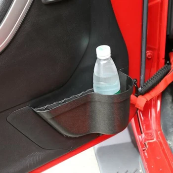 

Auto Storage Box Accessories 4pcs Door Net Pocket Organizer For Jeep Wrangler JK 11+ Black