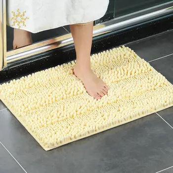 

High Quality Bathroom Carpet Anti-slip Bath Rug Outdoor Shower Room Rugs and Mats Chenille Bathroom Floor Mat Toilet Door Mat