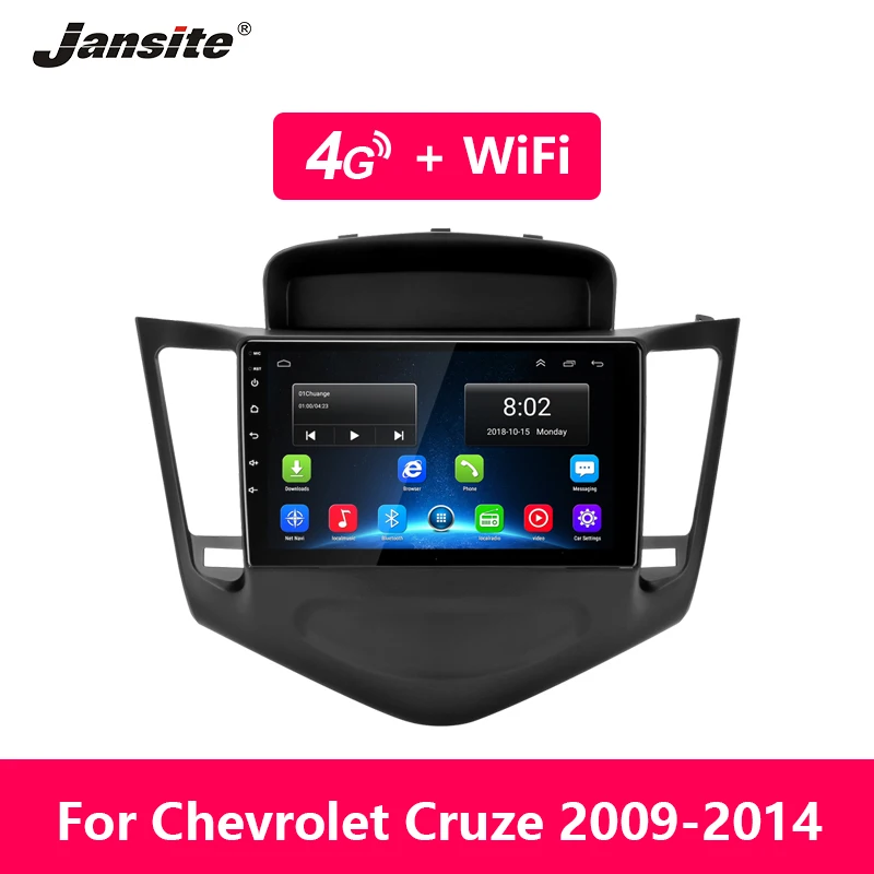 Discount Jansite Android Car Radio for Chevrolet Cruze 2009 2010 2011 2012 2013 2014 FM AM touch screen 4G Internet WIFI Reversing image 0