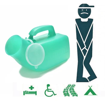 

Portable Handle Outdoor Emergency Bottle Toilet Scale Plastic Potty Hospital With Lid Camping Travel Men Urinal Leak Proof