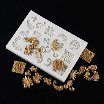 

Retro Fashion Frame Shape Cake Broder Decorating Tool Chocolate Lace Mold Kitchen Baking DIY Fondant Mold For Baking K590