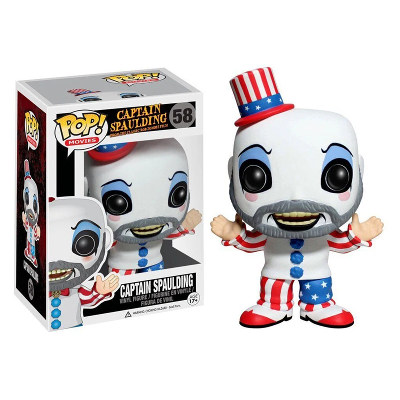 Funko pop Captain Spaulding 58 # фигурку аниме модель ПВХ Коллекция игрушек для детей подарки