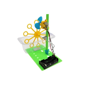 

DIY Assembly Bubble Machine Hand Assembled Homemade Electric Toy Creative For Children Creative Science Experiment Educational