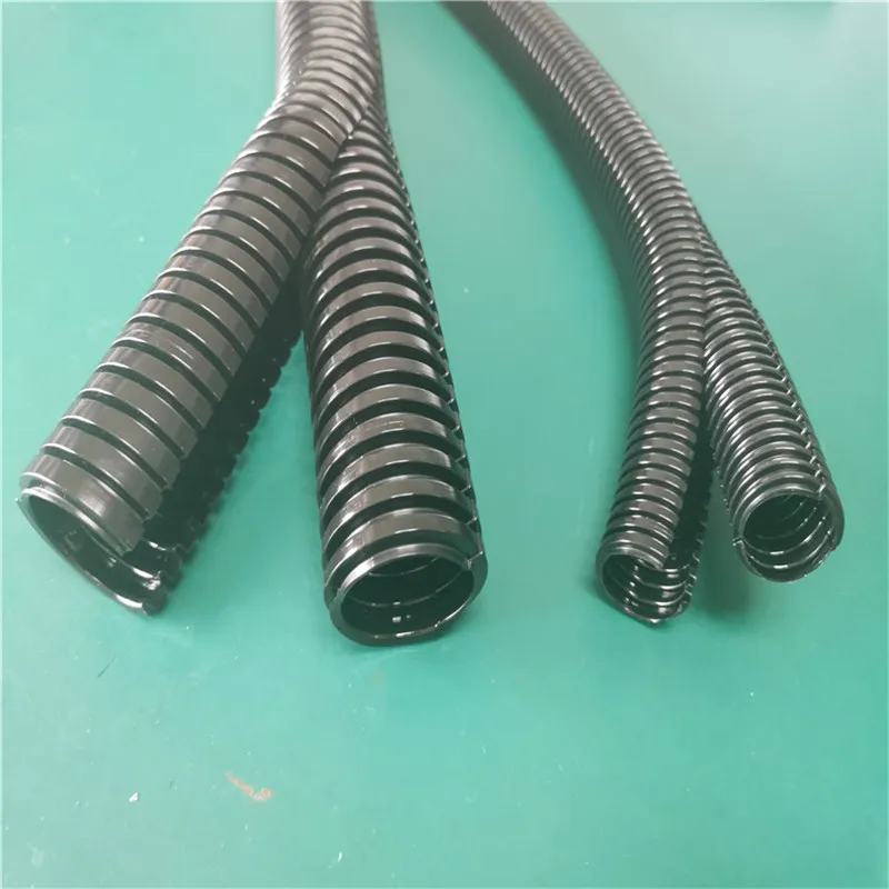 1 meter ID12.8*OD18.7mm PA Nylon double deck split corrugated tube for wire and cable protection