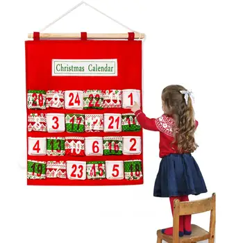 

HUIRAN 1PCS Christmas Non-woven Countdown Calendar 2019 Christmas Ornaments Christmas Decorations for Home Xmas Decor New Year
