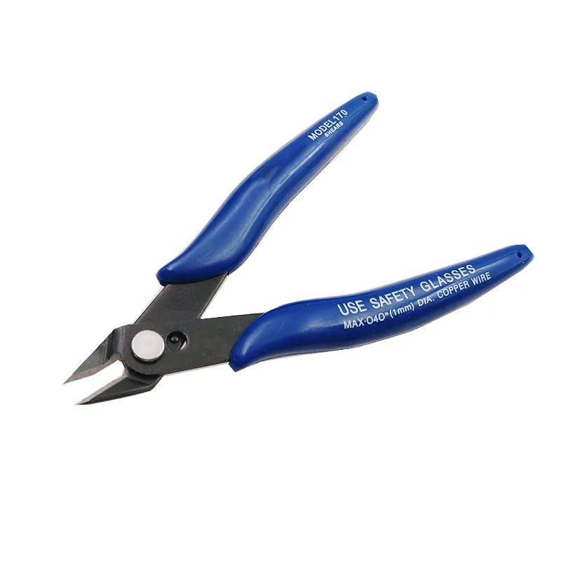 

10P Electric Wire Cable Side Snips Cutters Flush Cutting Pliers Tweezers Anti-slip Rubber Mini Pliers Diagonal Pliers Hand Tools