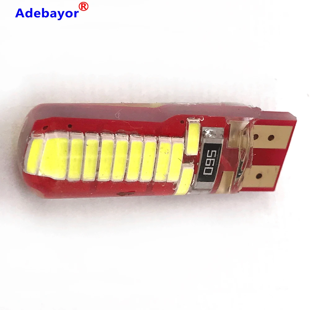 T10 LED  100 W5w Led 194 24 SMD Ǹī      12V DC  Ʈ ȭƮ, 4014 ǽ