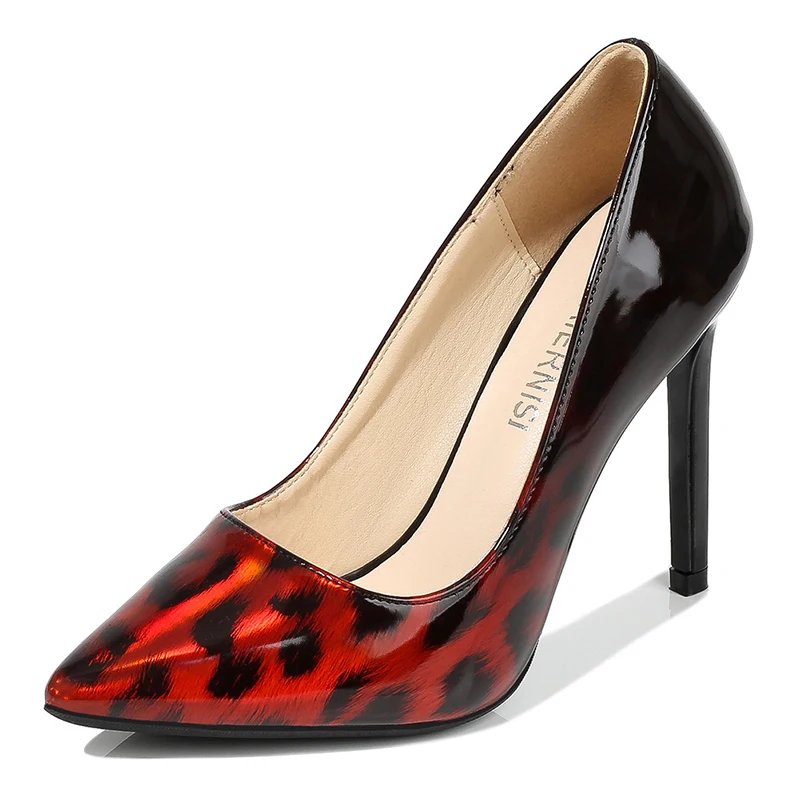 MAIERNISI/новые женские туфли на очень высоком каблуке модные туфли на высоком каблуке разноцветные туфли для ночного клуба, размеры XL 35-44 45 46 47 - Цвет: red