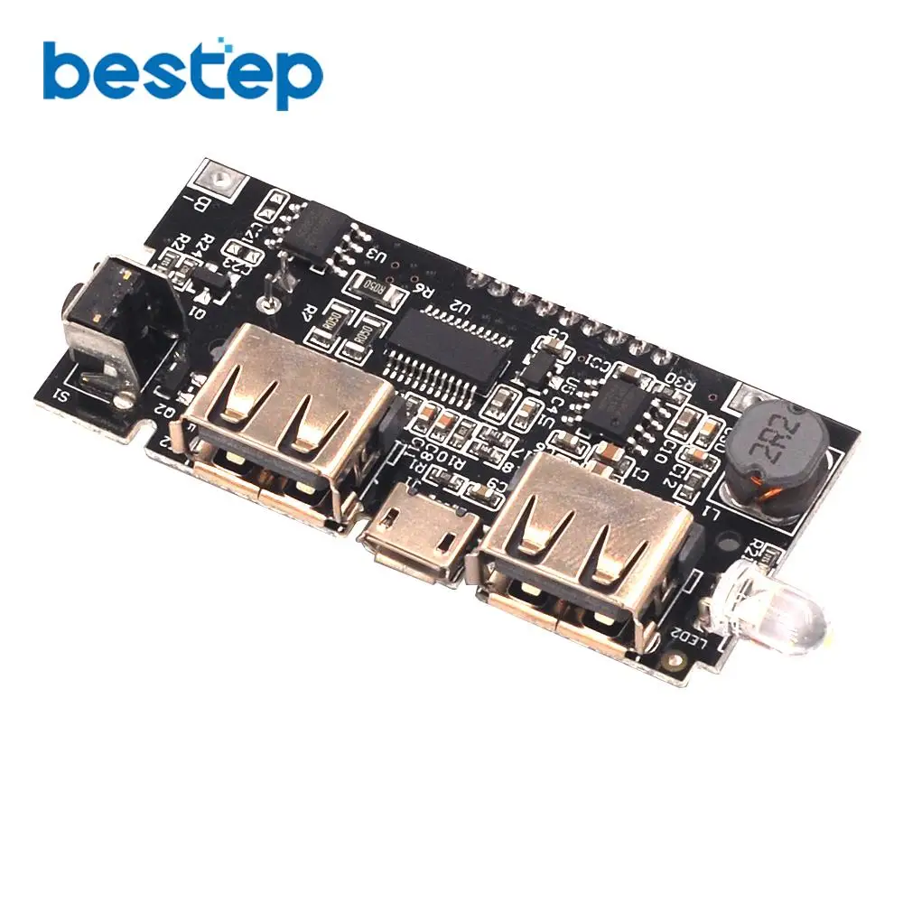 Двойной USB 5 в 1 а 18650 Мобильный Внешний аккумулятор зарядное устройство PCB модуль