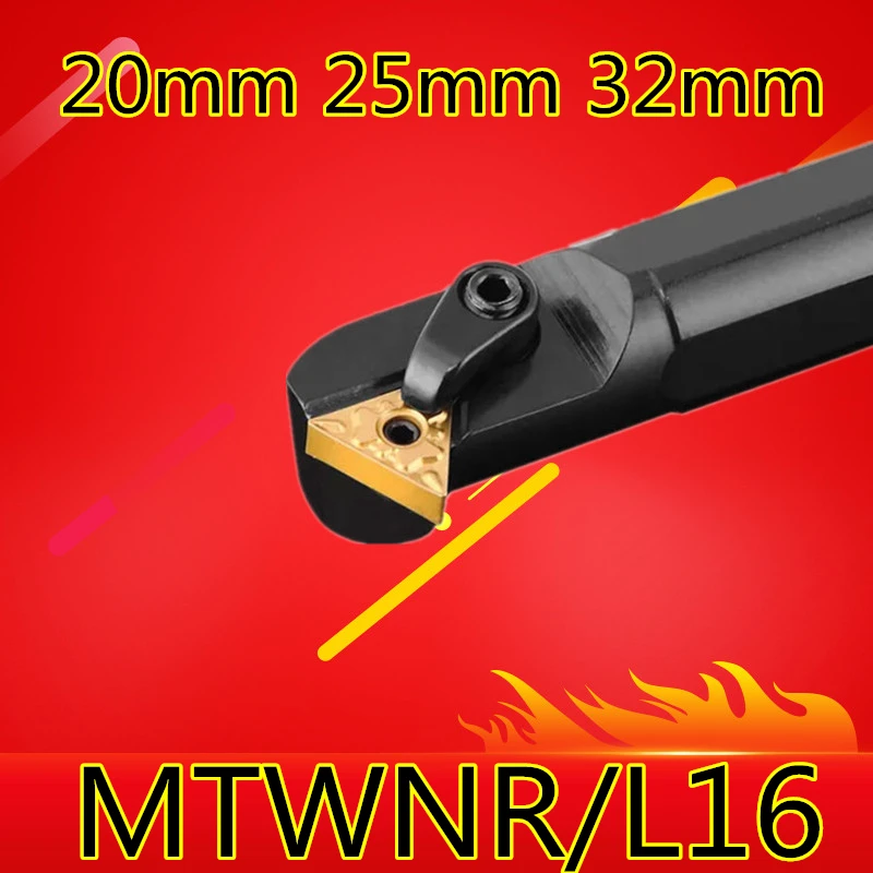 1PCS S16Q-MTWNR16 S20R-MTWNR16 S25S-MTWNR16 S32T-MTWNR16 S40T-MTWNR16 MTWNL16 16mm-40mm CNC Internal Turning tools 10mm pipe bender