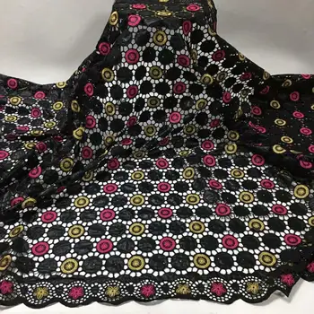 

2020 Hot Sale Black African Bazin riche fabric High Quality Punch Bazin riche with Stone embroidery Lace fabric for Dress