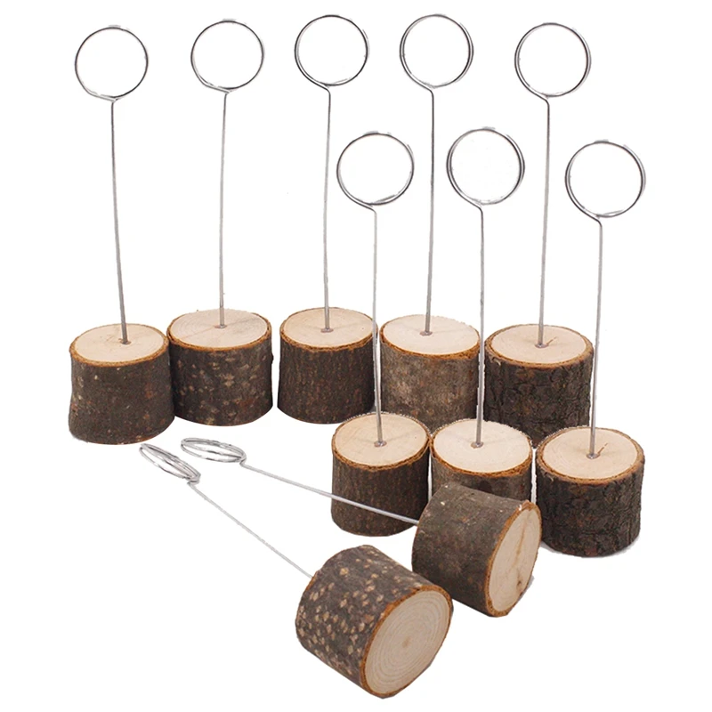 

20Pc Veneer Stump Photo Note Clip Home Decoration Props Diy Wedding Seat Card Ornaments