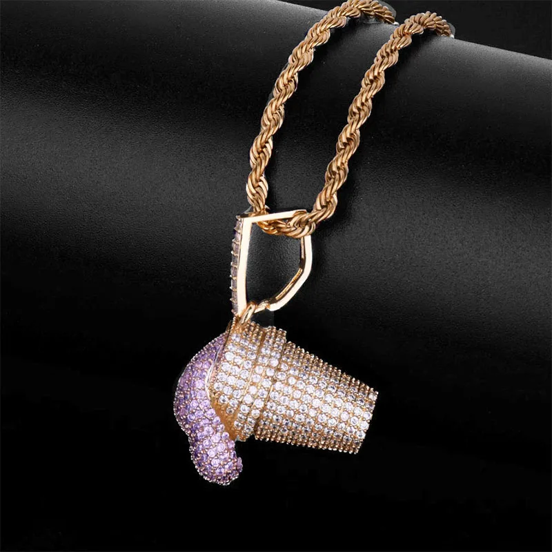 Drank Pendant Necklace With Chain 
