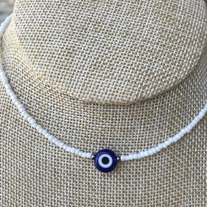 Beaded Chokers,Danity Choker, Trendy Jewelry, Beach Vibe, Choker, Bohemian Jewelry, Evil Eye Protection, - Image 3