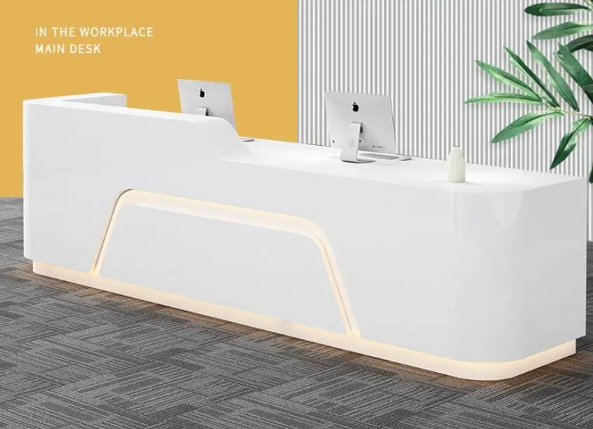 Company reception desk simple modern beauty salon creative counter table training institution paint bar cashier counter