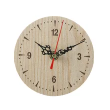 Relojes de pared Vintage rústico Reloj de pared de madera antiguo Retro hogar cocina habitación decoración Beige Monden redondo 2019 Aug1