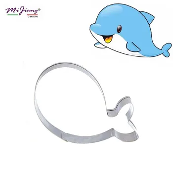 

Stainless Steel Whale Dolphin Biscuit Cookie Cutter Slicer DIY Fondant Cake Decorating Tools Christmas kitchen Bakeware S7168
