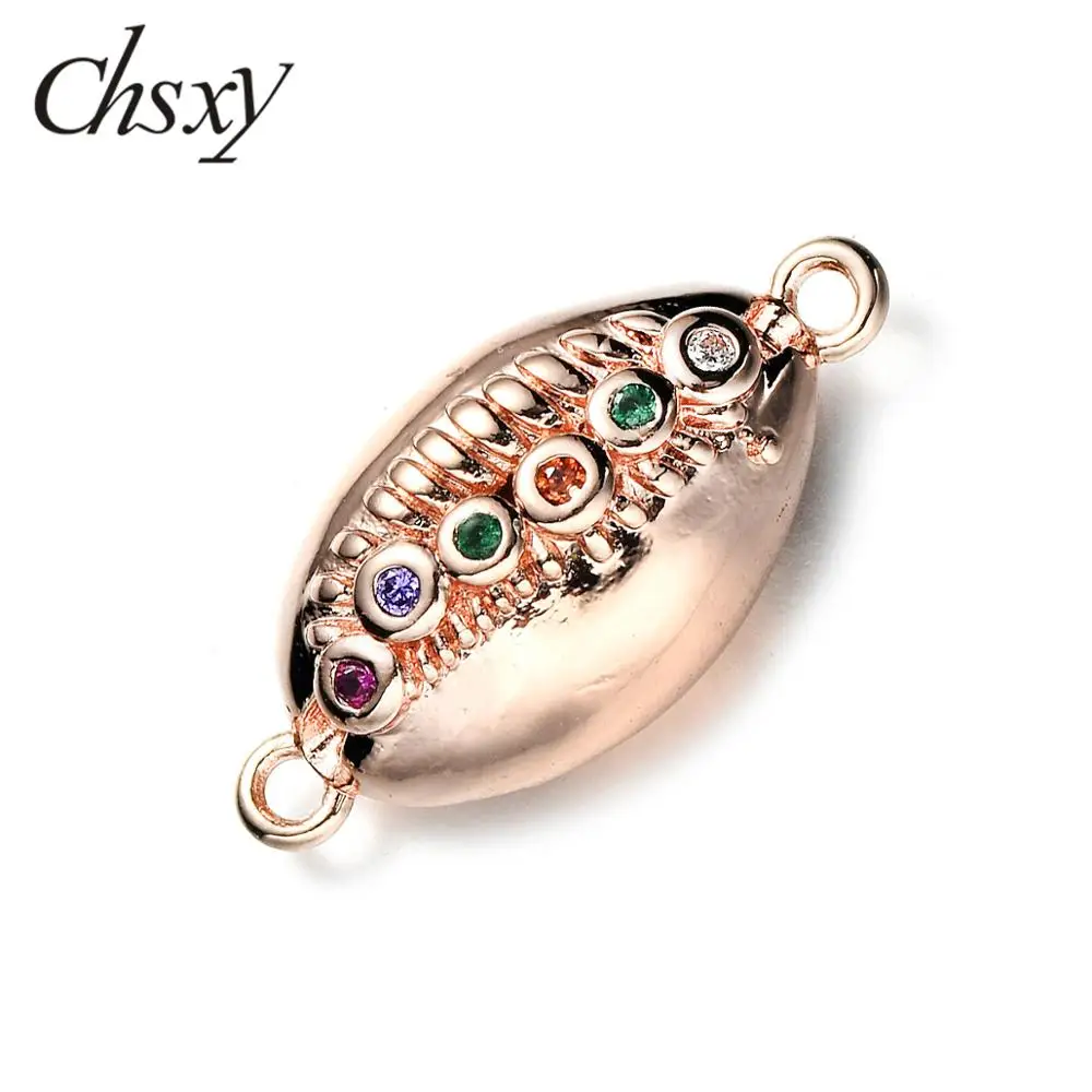 CHSXY латунная инкрустация крошечный циркон оболочка Cowrie подвески подходит для