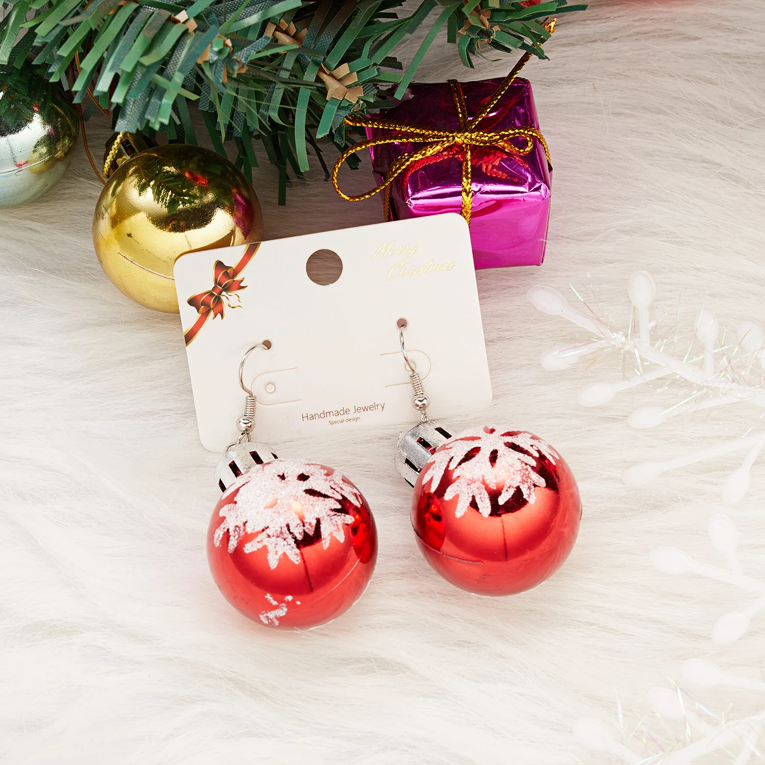 2021 New Fashion Christmas Earrings Creative Christmas Bulb Drop Earring For Women Christmas Gift Colorful Ball Dangle Earrings - Image 6