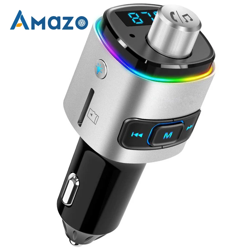 

FM Transmitter Car Bluetooth Wireless QC 3.0 Quick Charger Dual USB Handsfree Audio MP3 Player U Disk TF Card Reader Car Charger