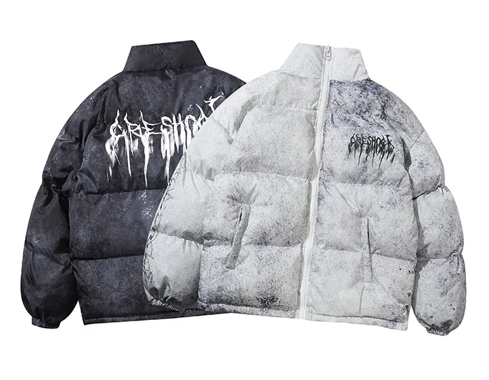 Aelfric Eden Tie dying, мужские парки с капюшоном, уличная одежда,, повседневная стеганая куртка, пальто, Harajuku, теплая ветровка