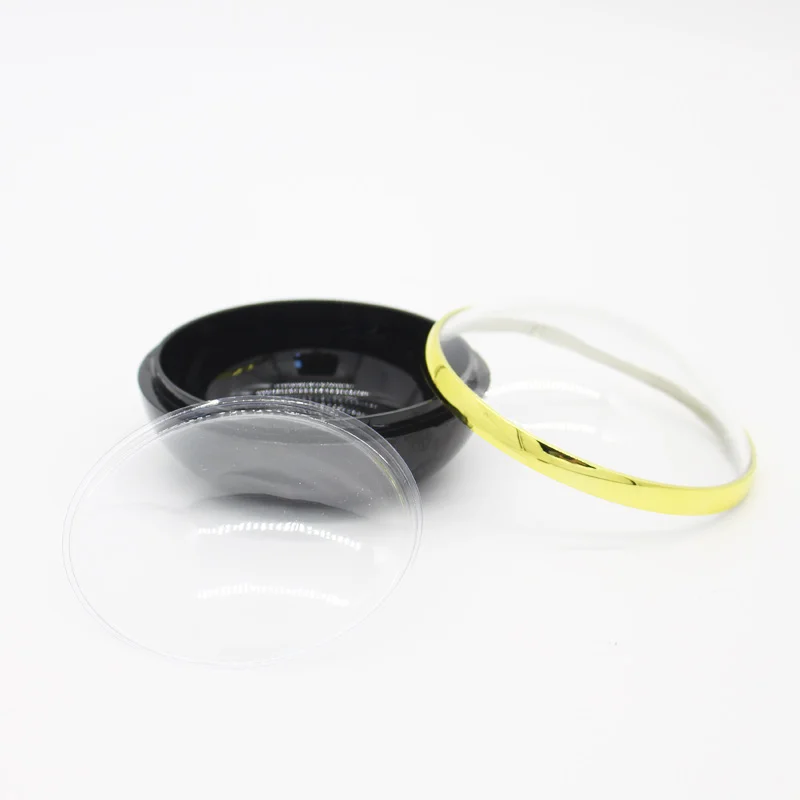 1pc Empty Round Transparent Capsule Bottles Container 80ml Luxury Loose Powder Containers Clear Plastic Jars Pot