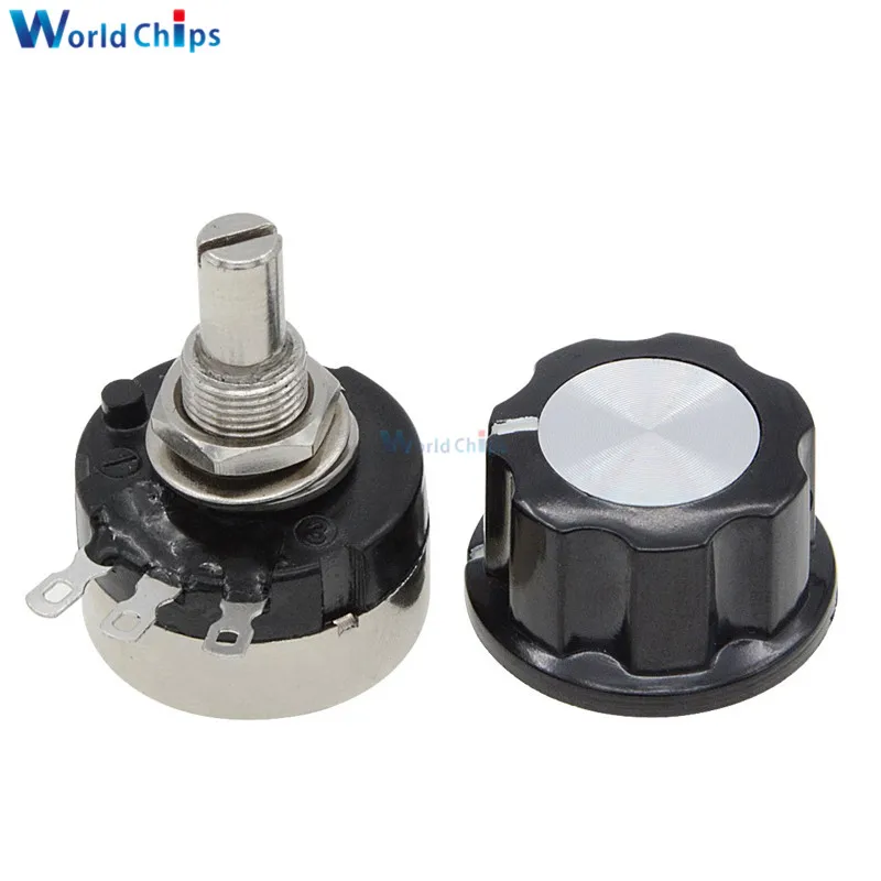 RV24YN20S 1K 2K 5K 10K 20K 50K 100K 200K 500K 1M ohm B102 B202 одноповоротная углеродная пленка вращающийся конический потенциометр с ручкой A03