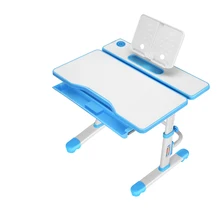 Дётский стёл для учебы Регулируемый эргономичный стёл Синий розовый и серый 80 см столешница многофункциональный дётский стёл