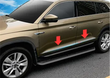 

Stainless Refit Car Door Body Side Protector Decorator Rear Trim Anti-rub Trim Car Accessories Fit For Skoda Kodiaq 2017 2018 to