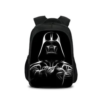 

16inch Star Wars School Bag The last Jedi Anime Darth Vader Yoda Backpacks Animal Boys Girls Teenager School Mochila Bolsa
