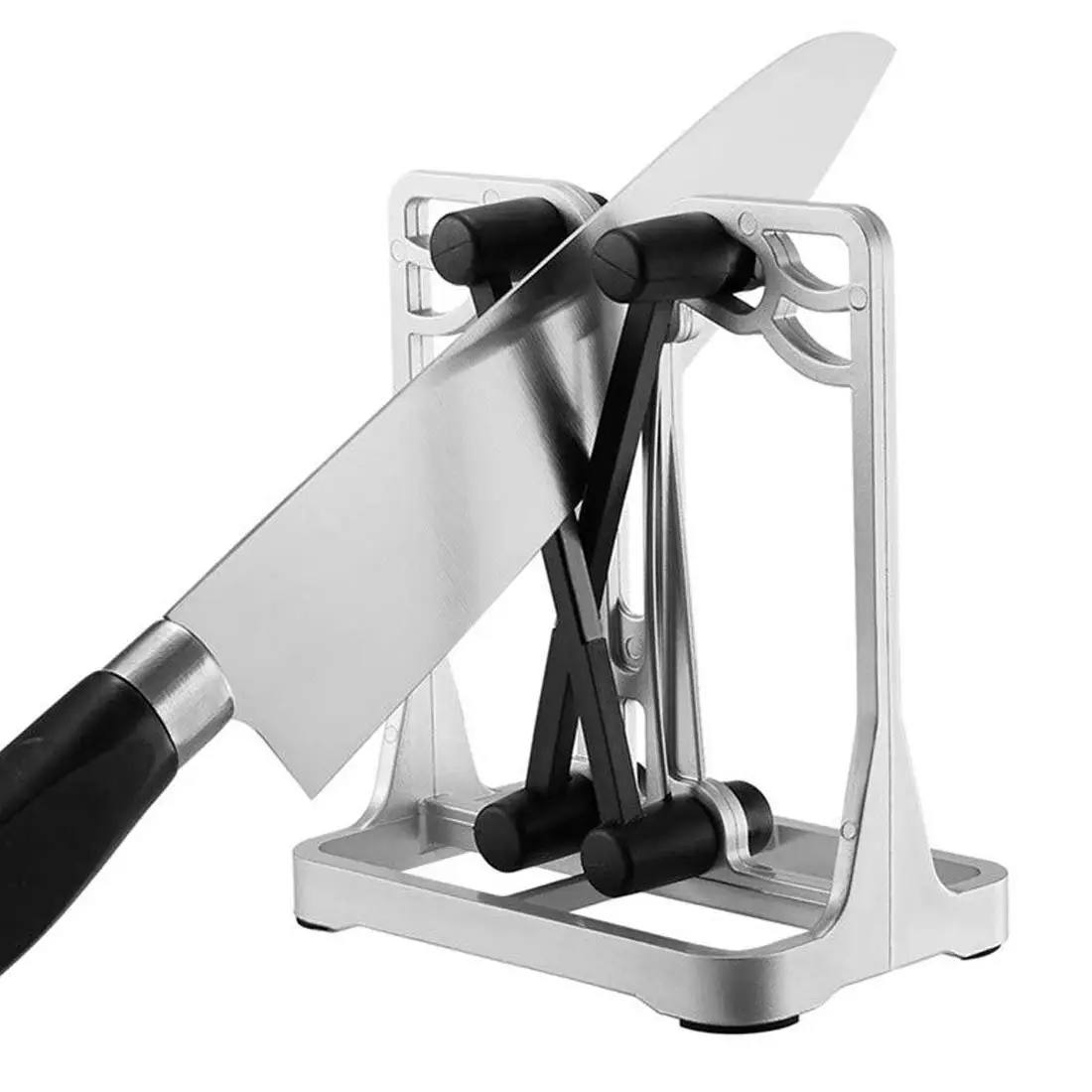 

KHTO Kitchen Knife Sharpener Triple-Action Austrian Tungsten Carbide Sharpens Standard Blades Kitchen Tools Knife Sharpeners