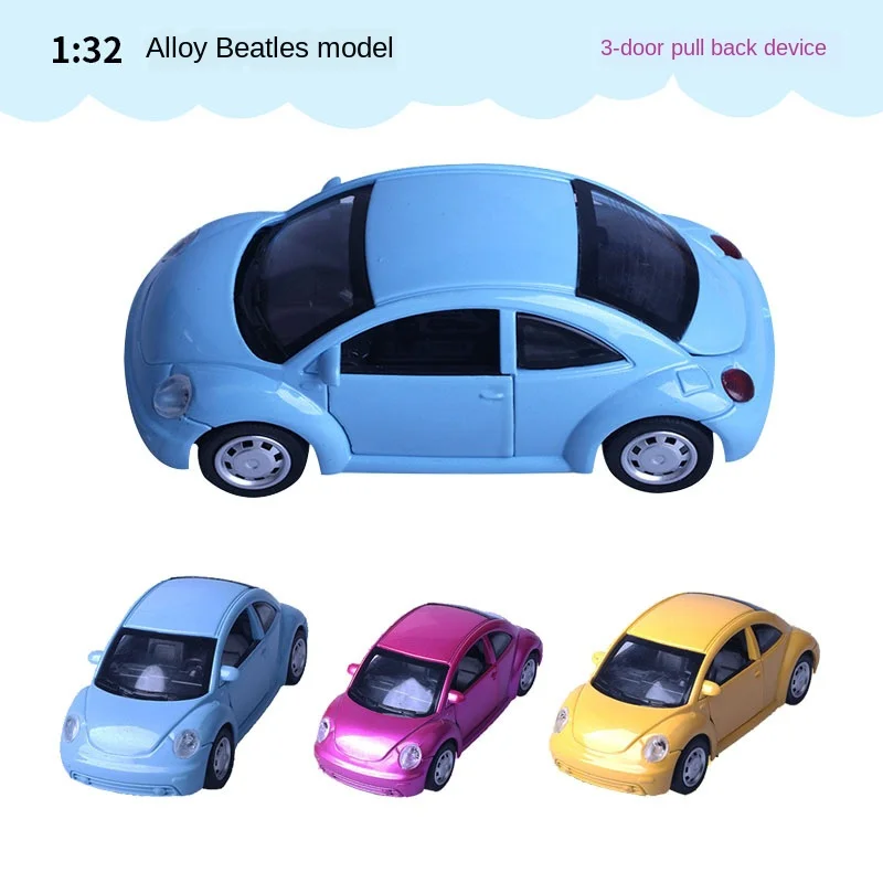 

Cake Baking Beetle Alloy Car Model Ornaments Children's Toy Car Simulation Beetle Pull Back Car