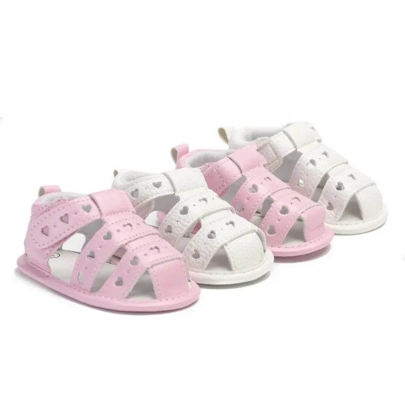 Летние сандалии для девочек; милая детская обувь; Мягкие резиновые сандалии с вырезами; нескользящая обувь для новорожденных девочек 0-12 месяцев