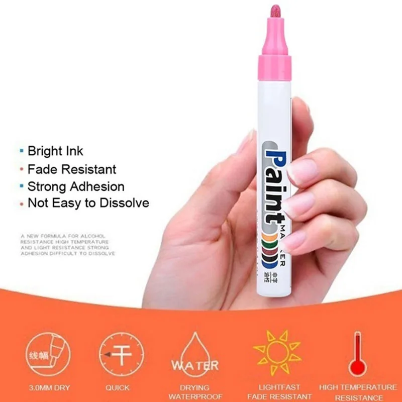 Car tire paint pen Waterproof Permanent Paint Marker Pen(10 colors optional