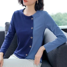#Special Offers Autumn Plus Size Cotton Blouse Women Button Clothes Korean Color Matching Womens Tops And Blouses Long Sleeve Blusas Mujer 2019 #Special Offers Autumn Plus Size Cotton Blouse Women Button Clothes Korean Color Matching Womens Tops And Blouses Long Sleeve Blusas Mujer 2019