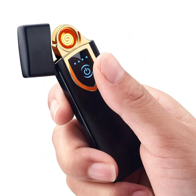 USB Зажигалка Подключаемая к автомобильному прикуривателю сенсорный экран
