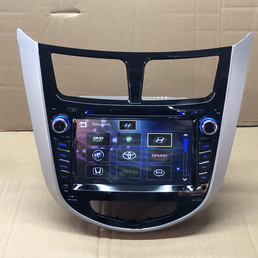 BYNCG Car DVD Player GPS Navigation 2 Din 7'' Multimedia auto Radio DVD Player for Hyundai Solaris accent Verna i25 2010