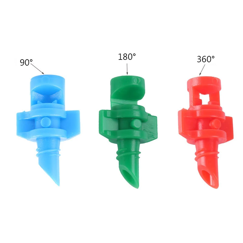 

50pcs 90/180/360 Angle Simple Refraction Nozzle Sprinkler Head Design High Quality Garden Fruit Tree Irrigation Mist Sprayer