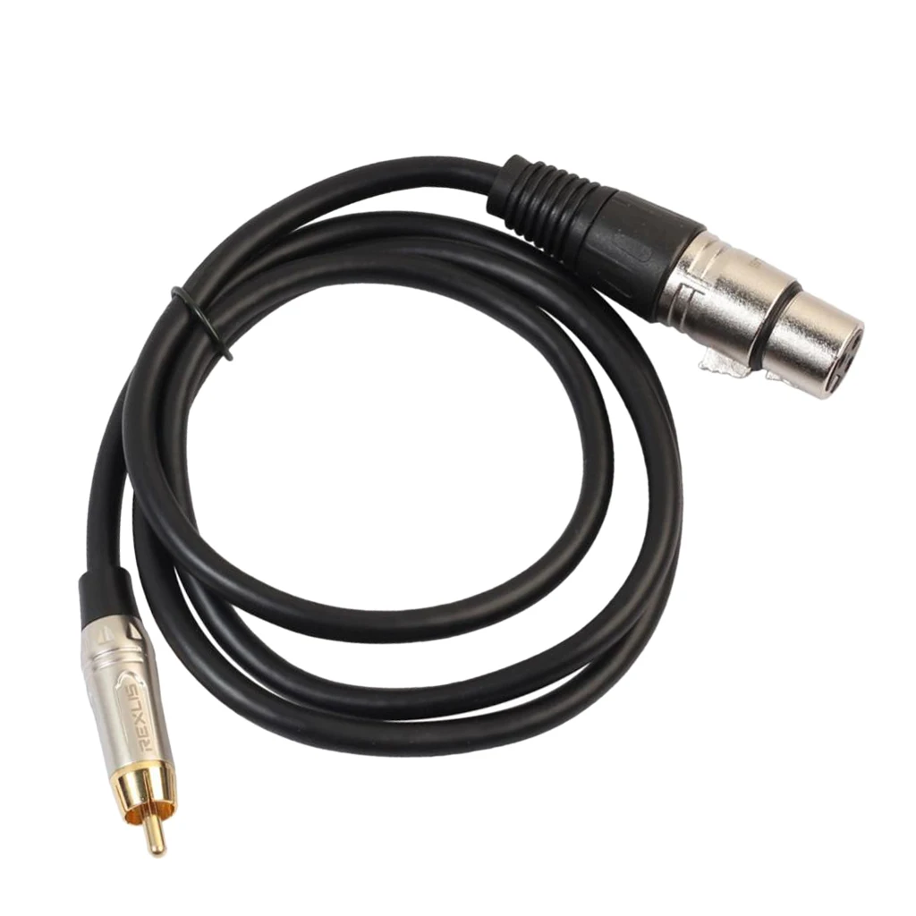

Audio RCA to XLR M/F Cable Cord with Gold Plated Plug for Stage Home KTV