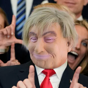 

Donald Trump With Hair mask Overhead President Funny Latex Party Mask Carnival Celebrity Billionaire Cosplay Masquerade Costume