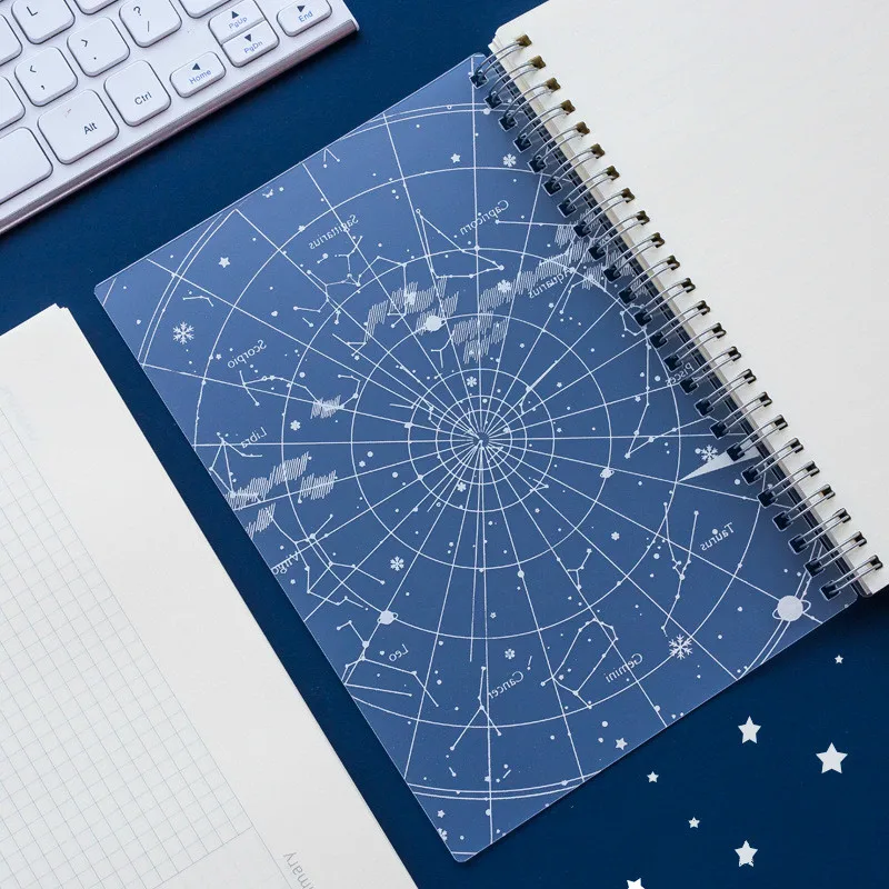 

A5 B5 80sheet Spiral Book Coil Notebook Laser Cover Starry Series Grid Line Cornell Paper Journal Diary Sketchbook Stationery