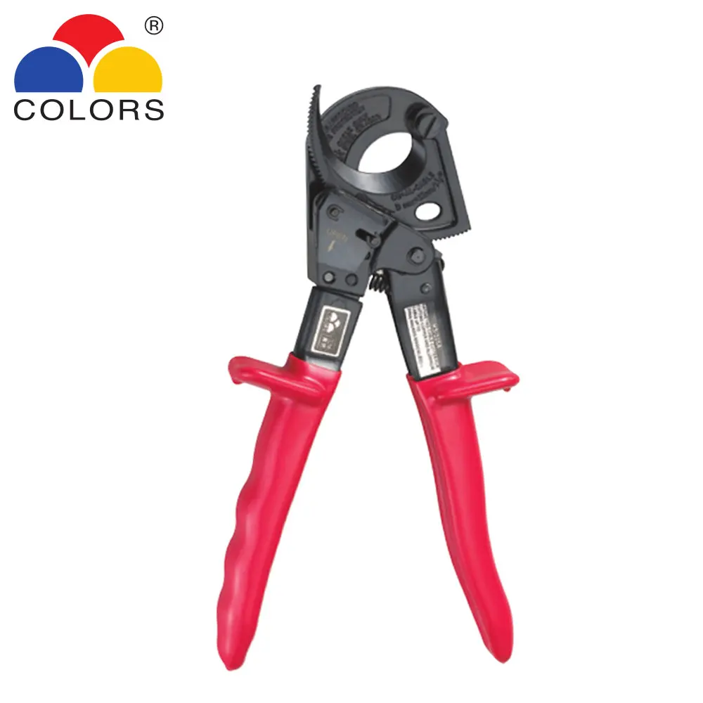 

Color Ratchet Cable Cutter Heavy Duty Aluminum Copper Cut Up to 240mmІ Ratcheting Cutter and Wire Cable Cutter