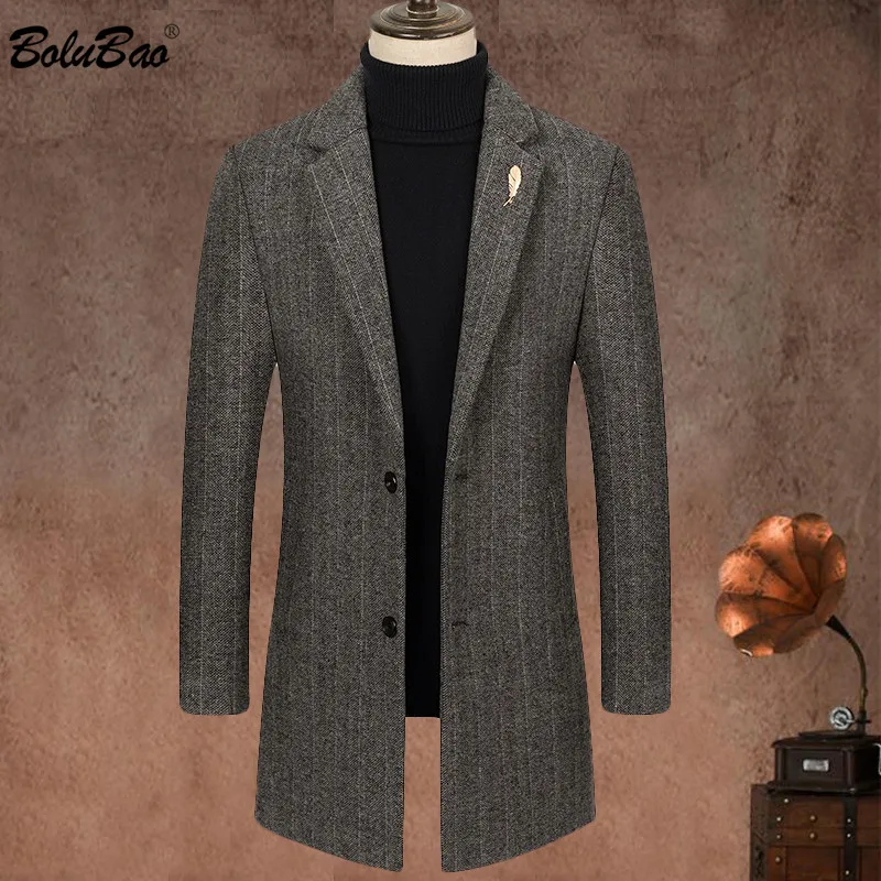 BOLUBAO 2020 New Fashion Men Wool Blend Coat Winter Men's Casual Wild Wool Overcoat Quality Brand Male Solid Color Wool Coat BOLUBAO 2020 New Fashion Men Wool Blend Coat Winter Men's Casual Wild Wool Overcoat Quality Brand Male Solid Color Wool Coat