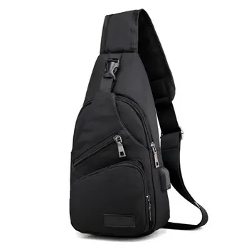 

Men Nylon Chest Bag Outdoor Sport Sling Shoulder Multifunction Crossbody Pack 517D