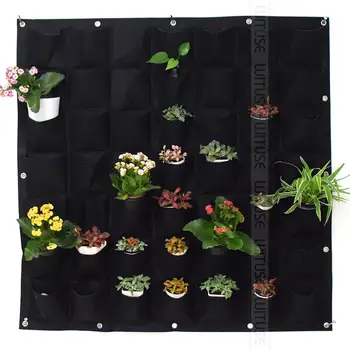 

Hanging Wall Planting Bags Pockets Green Growing bag Planter Vertical Garden Vegetable Seedling Living Garden Bag Home Supplies